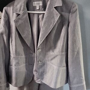 Conrad C Gray Blazer,skirt and Pants Set